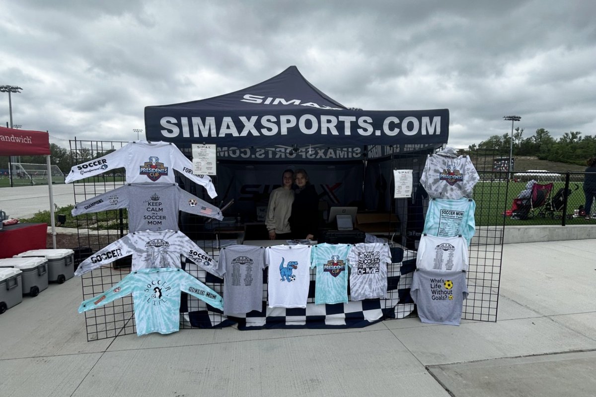 Don't forget to head over to the Simax tent and get your President's Cup gear! They are located in between fields 2 and 3 next to the Chick Fil A tent.