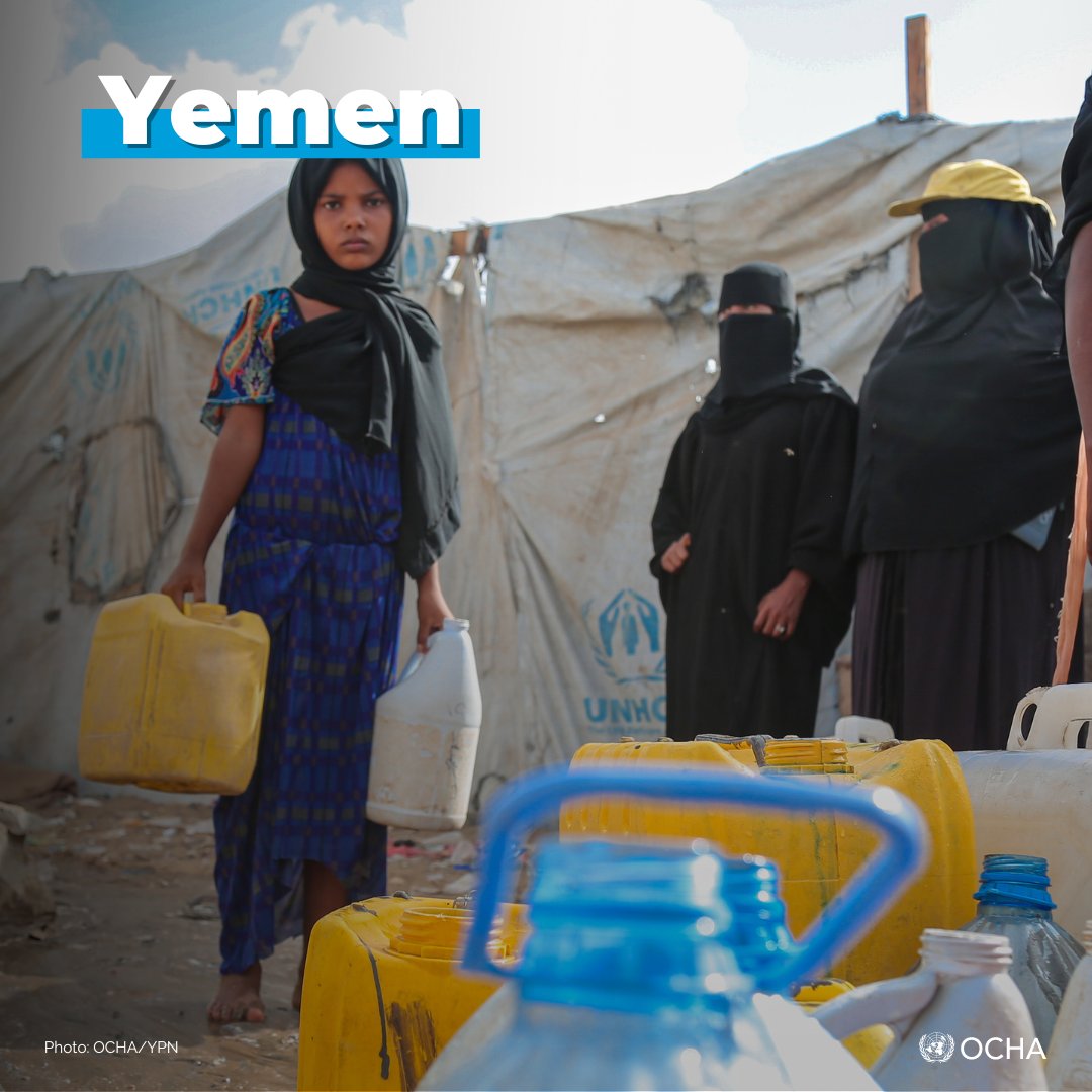 Over 4.5 million #Yemenis are displaced. They need shelter, food, water & access to basic services. ⚠️ #Yemen 2024 Humanitarian Response Plan remains less than 15% funded. The time is now to #InvestInHumanity and support humanitarian action. #YemenCantWait