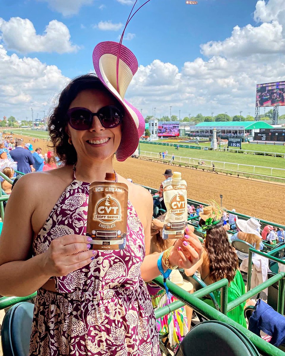 CVTSoftServe's tweet photo. WE GOT OURSELVES A WINNER! Thank you @margeinspain for sneaking our non-vegan deliciousness into Churchill Downs π We'll be sending a VIP cooler bag your way! #CVT2Go https://t.co/bOAuublR8k