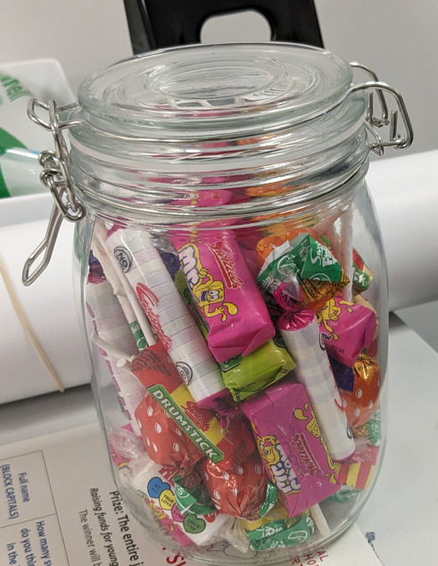 Join the Children & Young Person ''guess how many sweets are in the jar competition''. Instructions on how to enter can be found on the poster. All the money raised will go to the Children & Young Person Outpatient Department. The lucky winner will be contacted on 3rd June!