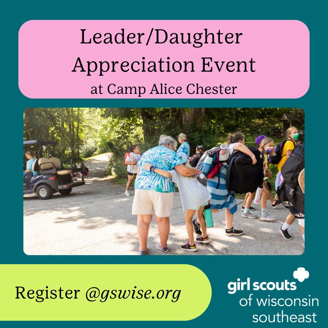 😎 Join us Saturday, June 15 for our Troop Leader/Daughter Appreciation Event! Girl Scout leaders and the special Girl Scout in their life are invited to Camp Alice Chester to soak up fun in the sun. Register:  buff.ly/4b1RpoW