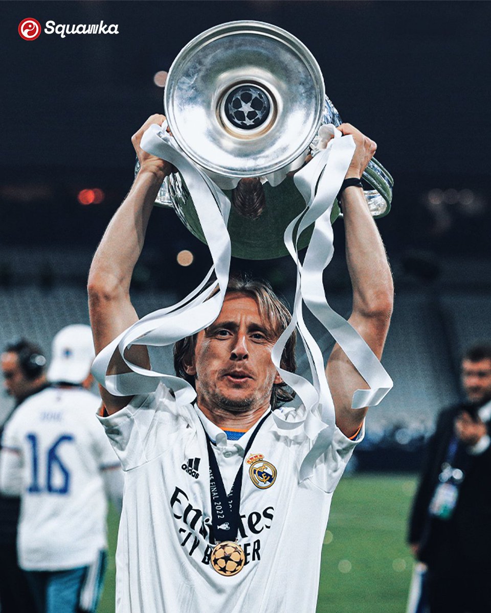 No player has won more trophies in Real Madrid's 122-year history than Luka Modrić (25).

🏆🏆🏆🏆🏆 Champions League
🏆🏆🏆🏆🏆 FIFA Club World Cup
🏆🏆🏆🏆🏆 Supercopa de España
🏆🏆🏆🏆 LaLiga 
🏆🏆🏆🏆 UEFA Super Cup 
🏆🏆Copa del Rey 

If everything goes to plan, he could…