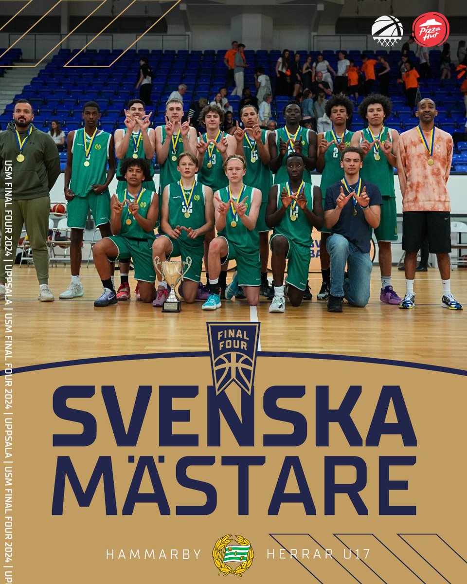 🏆 Grattis Hammarby Basket, Svenska Mästare i Herrar U17 säsongen 2023-2024! 🏆

📸: @ElRealAMJ

#SvenskBasket | #USMBasket