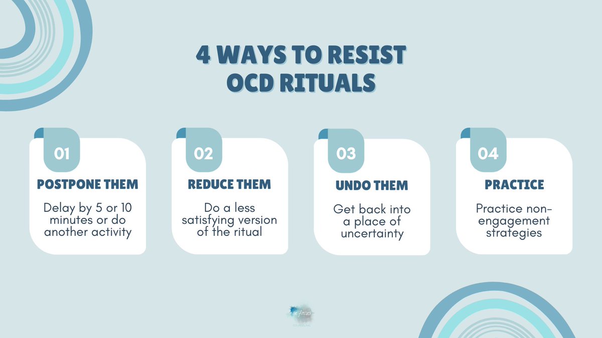 The compulsive rituals of OCD can be frustrating, embarrassing, or debilitating. Learning to resist these compulsions is challenging, but worth it to give yourself some ease and relieve distress.

#OCDRituals #OCDRecovery #OCDTips #OCDTherapy #DenverTherapy #InFocusCounseling