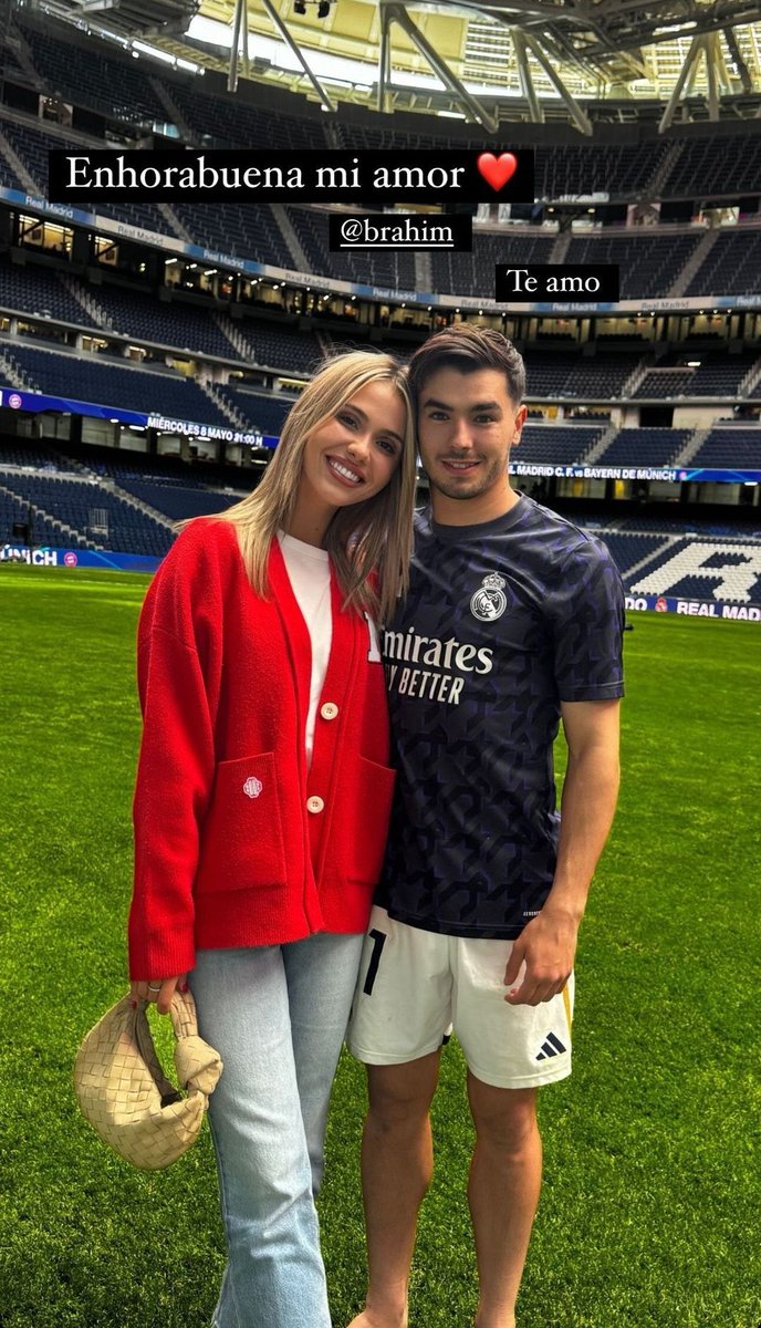 Brahim Diaz with his girlfriend. 🤍
