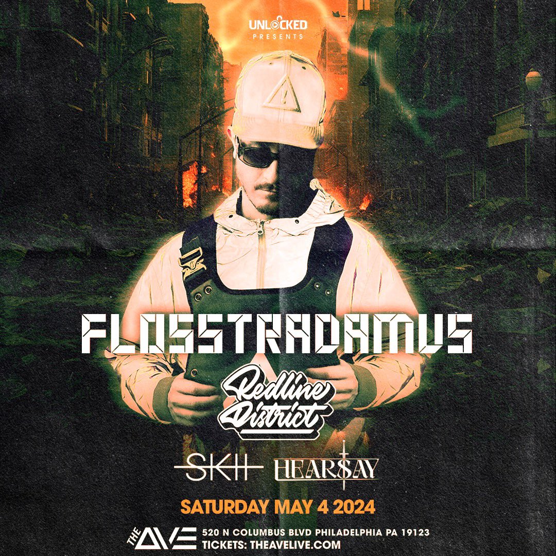 TONIGHT ⚠️ Flosstradamus is taking over #TheAve with a stacked support lineup from Redline District, Skii, and Hearsay - Remaining tickets available at TheAveLive.com
