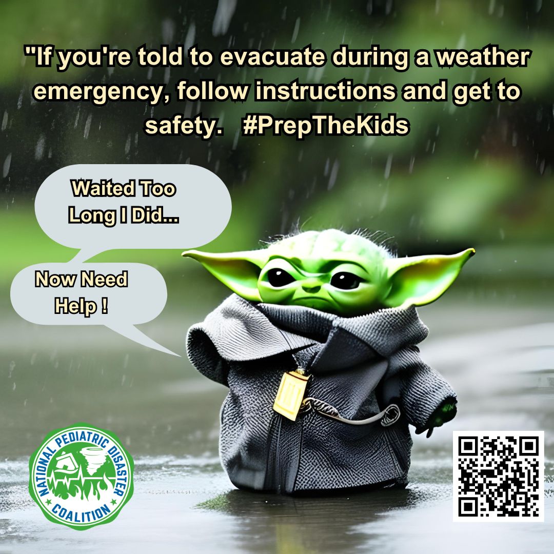 Know your community risk. Have emergency alerts on your mobile devices and follow directions to stay safe. #PrepTheKids #Flooding #Texas @iaem @G7PedsDisaster #StarWarsDay2024