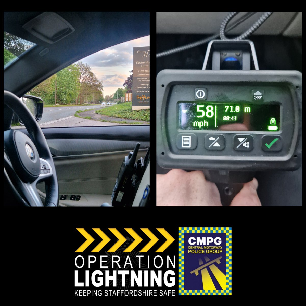 C-Unit are back with you tonight. 1 hour into the shift we have been conducting Speed checks on A34 Stone, @NPTStafford

1 🚗 decided to travel at 5️⃣8️⃣mph in a 4️⃣0️⃣ zone. Unfortunately they were also found to be over the drink drive limit ❗️

#OpLightning #fatal4 @StaffsPolice