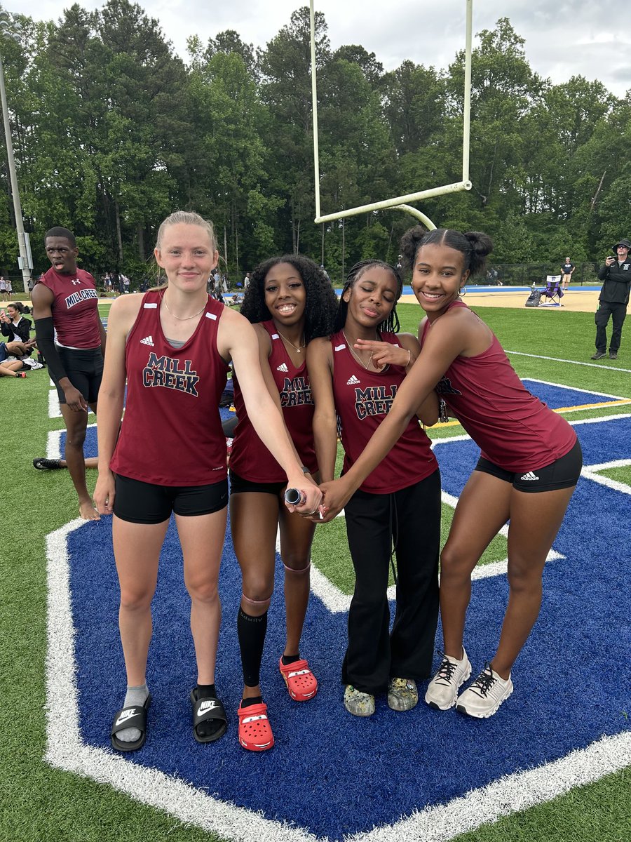 These girls ran a big PR to qualify for State in the 4x400! GO HAWKS!