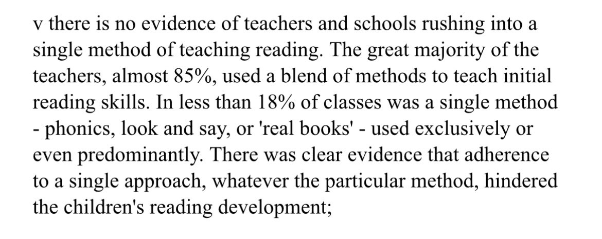 I came across this from a 1990 HMI report about reading in English schools. I was looking at how we taught children to read before ‘fidelity to the scheme’. #edutwitter #phonics #education