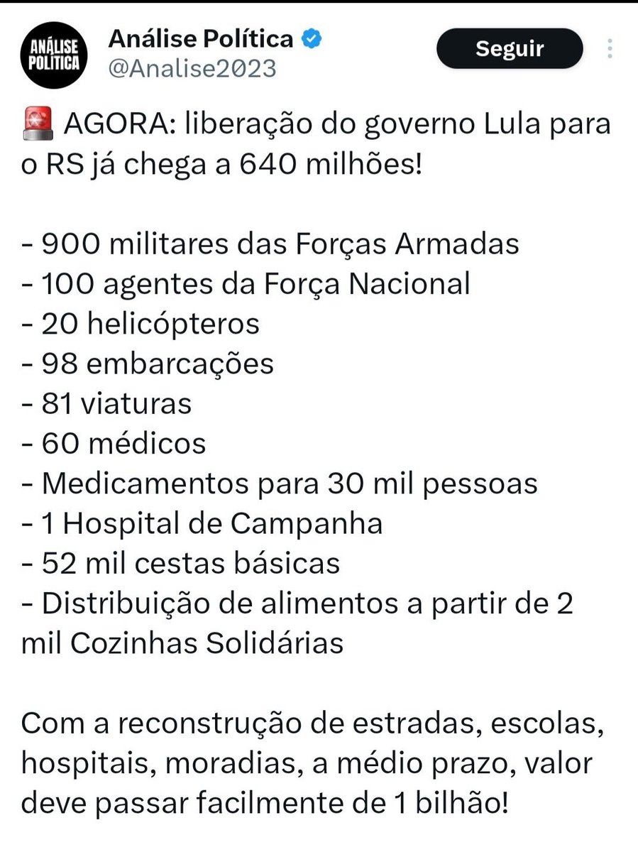 Bom ter um presidente trabalhando Janja, aproveita o show.