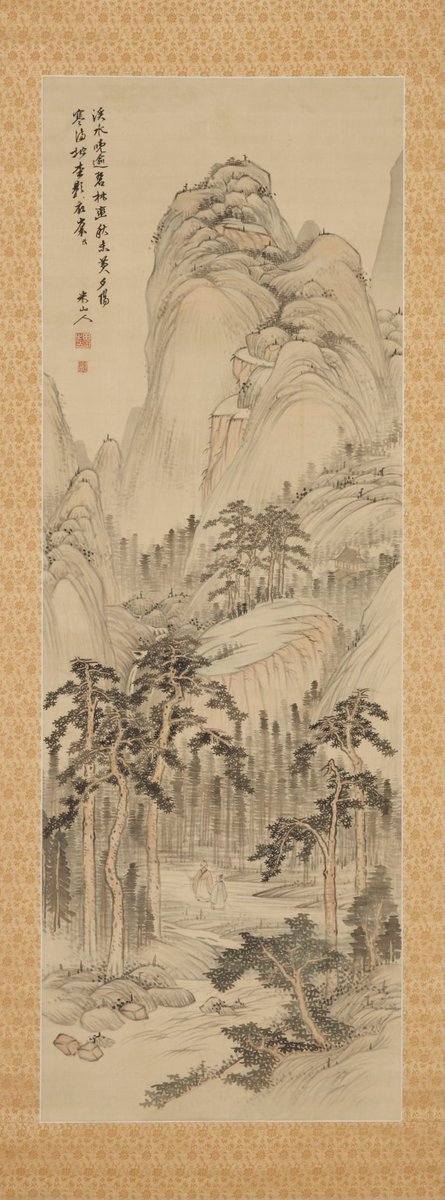 Evening Landscape in Late Autumn, by Okada Beisanjin, ca. 1770

#bunjinga