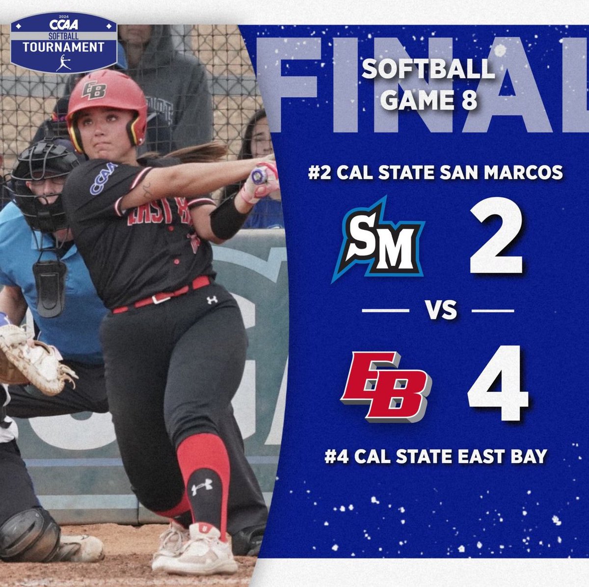The Pioneers get a great relief appearance from Ashlee Toy and a big three-run homer from Cynthia Carrillo to force the If Necessary Game. It will also come down to this contest to determine the 2024 CCAA Softball Tournament Champions. #GoCCAA