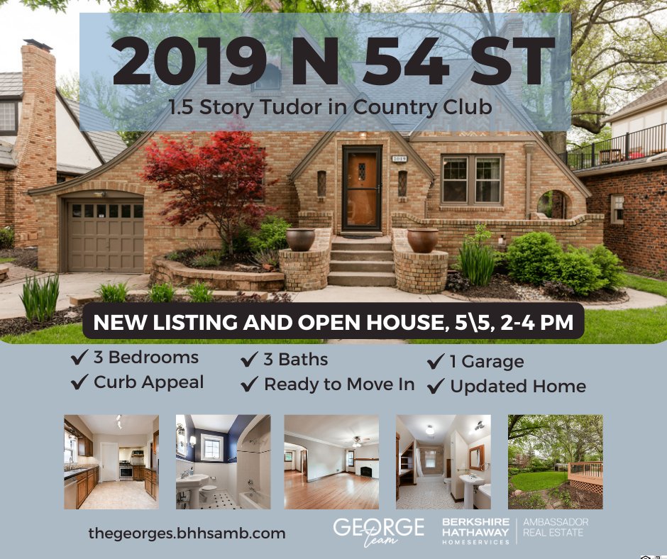 New Listing and Open House on Sunday , 5/5, 2-4 PM. This gorgeous home has been updated with a yard that encourages relaxation! Come see us and find out what an incredible home this is. #GeorgeTeam #OurMissionistoServeYOU #sellers #whowantstobenext #listingagent #omaharealestate