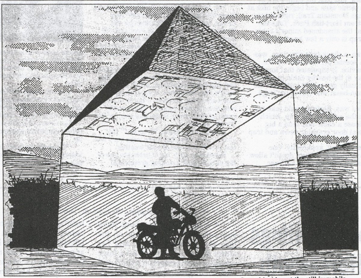 Uttoxeter, England 1994 flying pyramid drawing