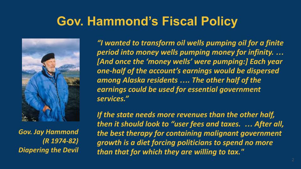 Some compare PFDs to common corporate dividends, which are paid only if money is leftover in a budget. But that's the wrong analogy. PFDs are much more like preferred dividends, set by rule and included as a whole in corporate budgets, much like debt costs. #akleg