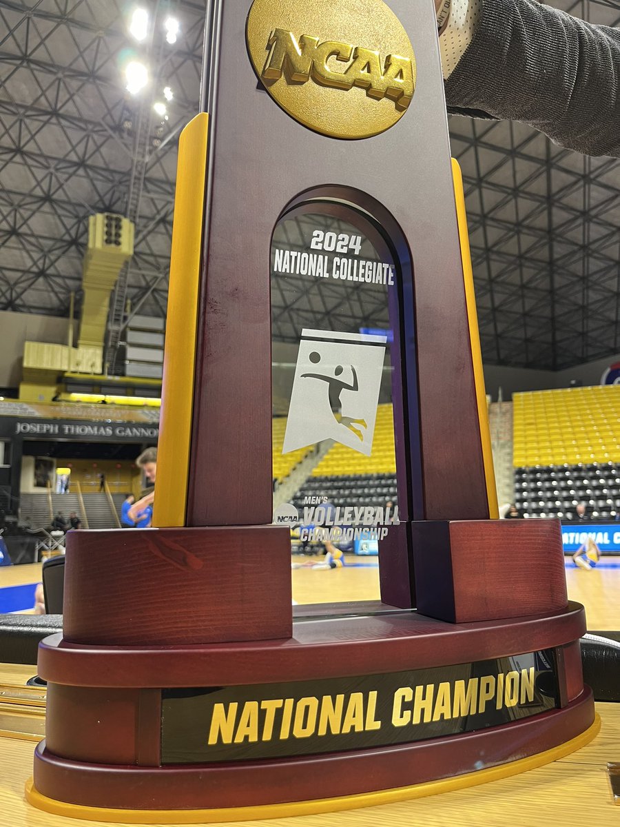 1 hour till first serve of the 2024 Men’s NCAA National Collegiate championship between UCLA and Long Beach State. Don’t miss a point on ESPN! @UCLAMVB @LBSUMVB @ncaamvolleyball #NCAAMVB