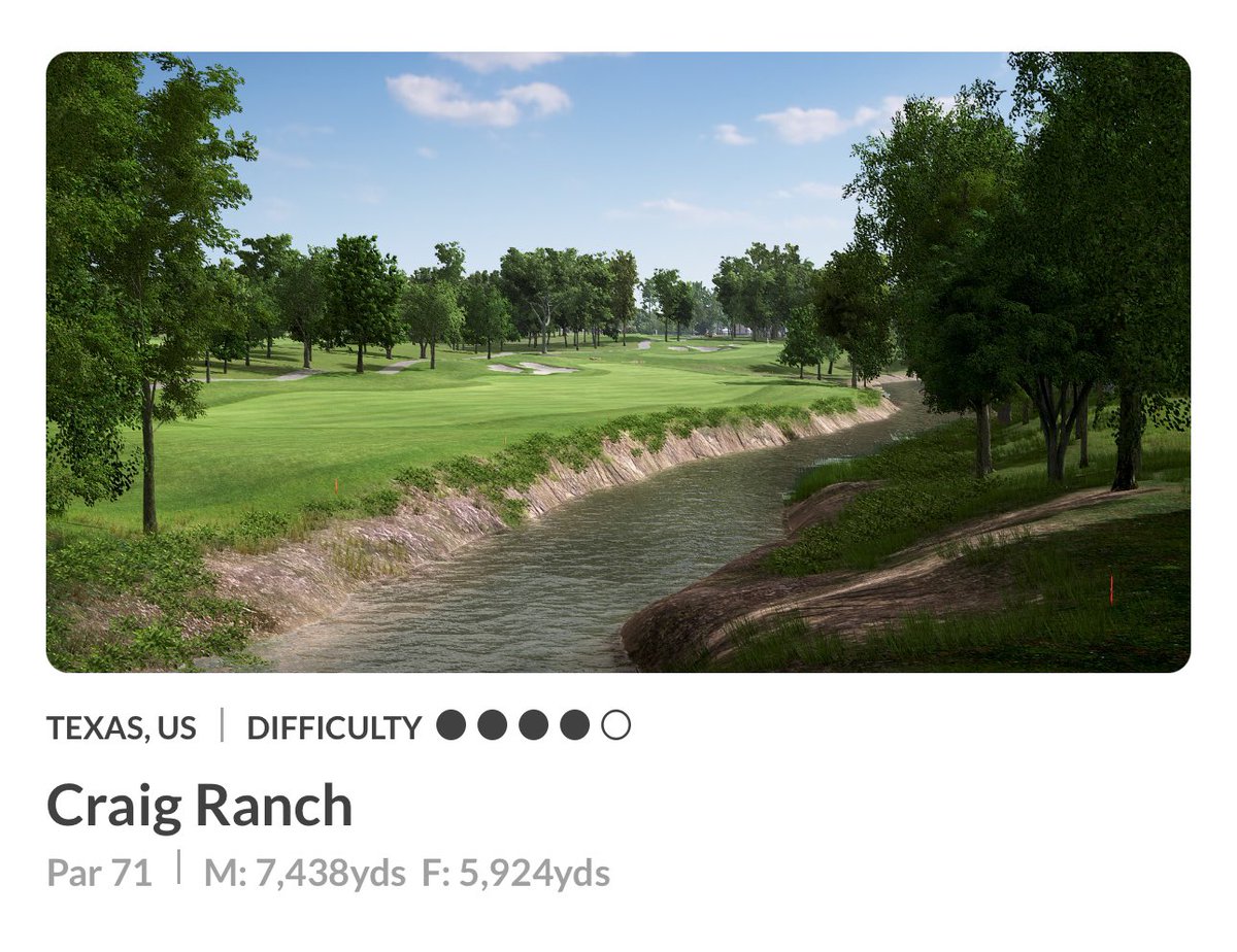 Interested in playing Craig Ranch, home of the CJ Cup Byron Nelson, soon you’ll be able to on our @TrackManGolf sims.

#owasso #owassogolf #tulsa #tulsagolf #golf #pga #trackman #taylormade #indoorgolf #golfsims #indoorsim #smallbusiness #locallyowned #comingsoon