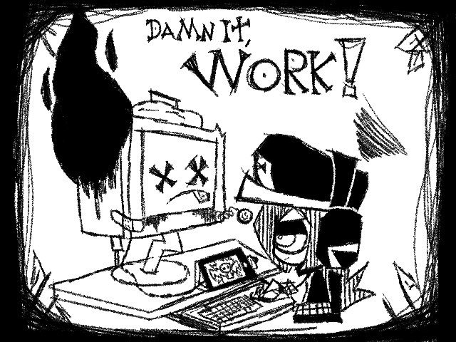 [marvinU] Damn it, Work! - (old art)
-
-
-
#ArtistOnTwitter #art #myart #stylized #sketchart #DigitalArtist #artstyle #cartoon #2000sartstyle