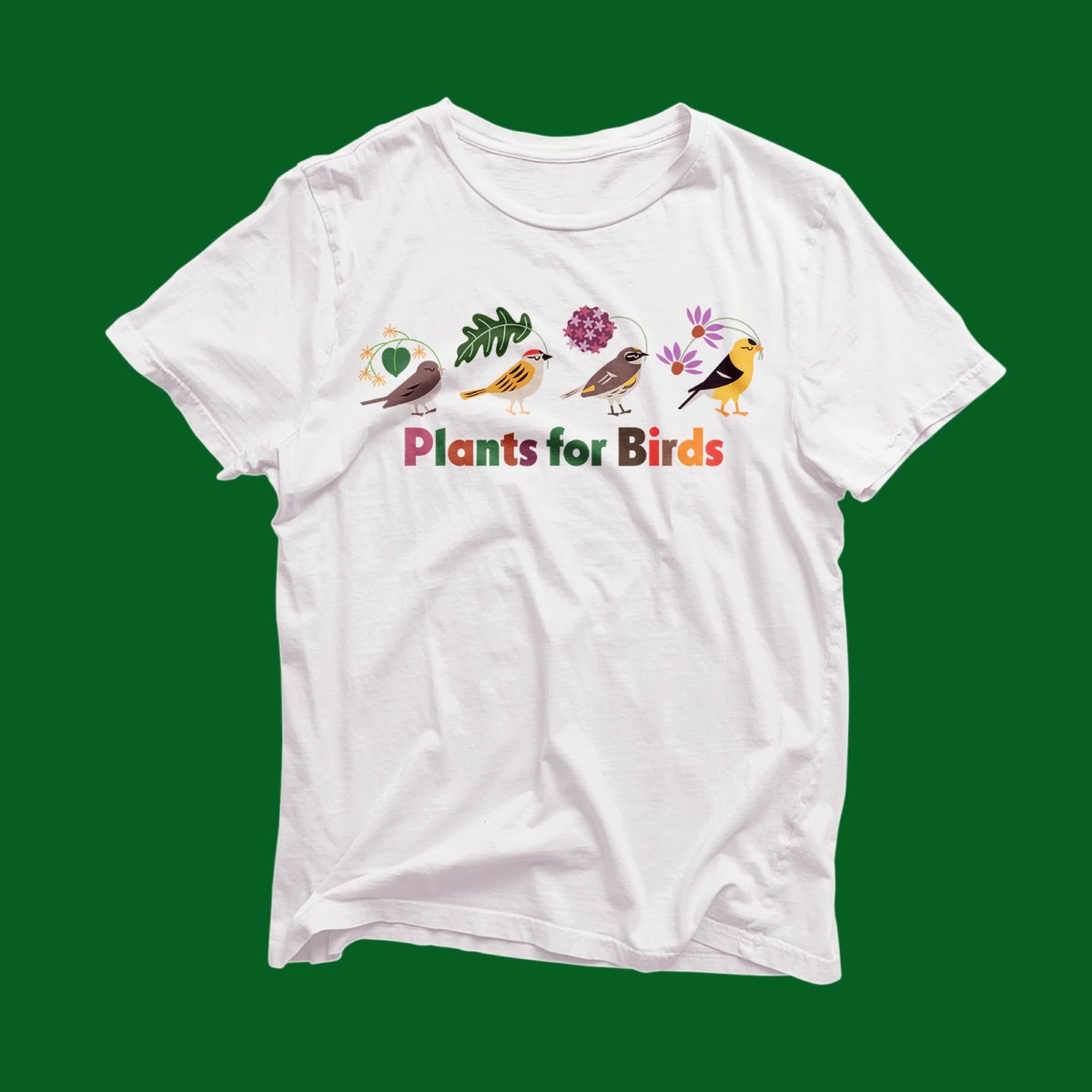 Spread the word: support the birds you love with the native plants they need. Explore our #PlantsForBirds retail collection including colorful t-shirts, tote bags, mugs, and more. bit.ly/3VzHbHB