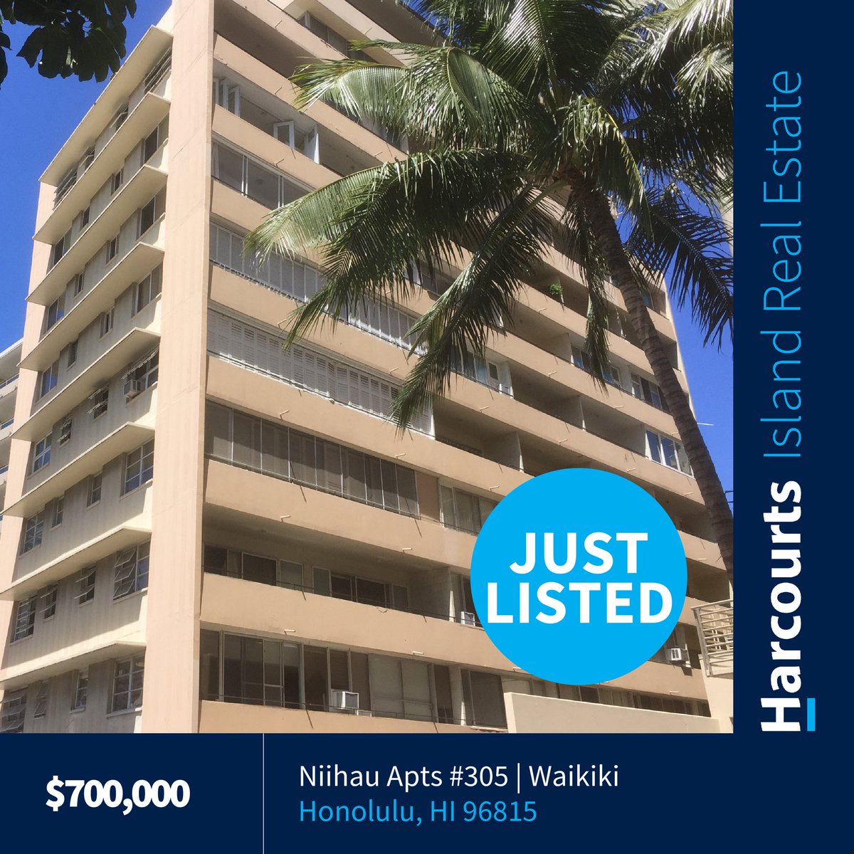 Just Listed:  Niihau Apts #305 | 2 🛌 1 🛀 legal vacation rental

#justlisted #niihauapartments #waikiki #shorttermrental #airbnb #betterinblue #harcourtsislandrealestate