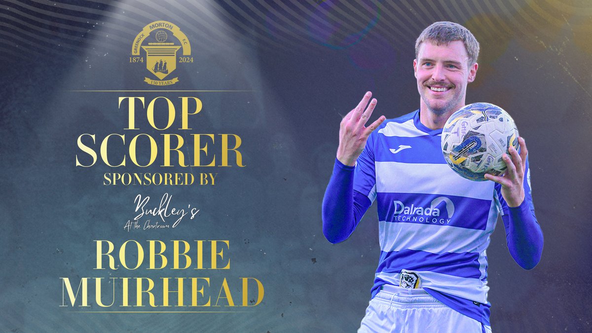🏆 Congratulations to Robbie Muirhead who has won this season’s top scorer award, sponsored by Buckley’s at the Chartroom.