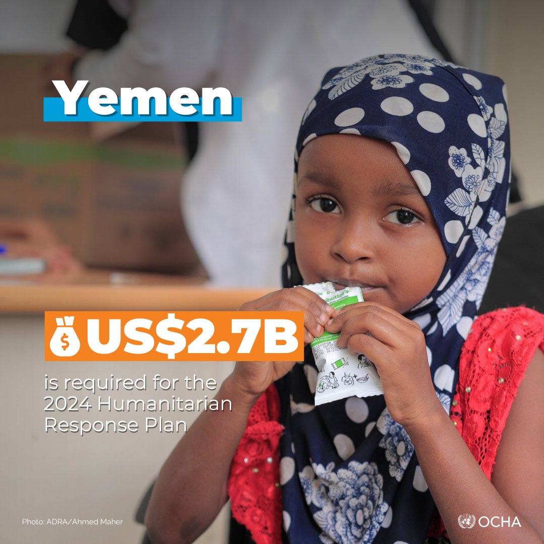 🔴 17.6 million people in #Yemen face severe food insecurity in 2024. ⚠️Without immediate aid, millions risk hunger and malnutrition, especially children and women. #YemenCantWait