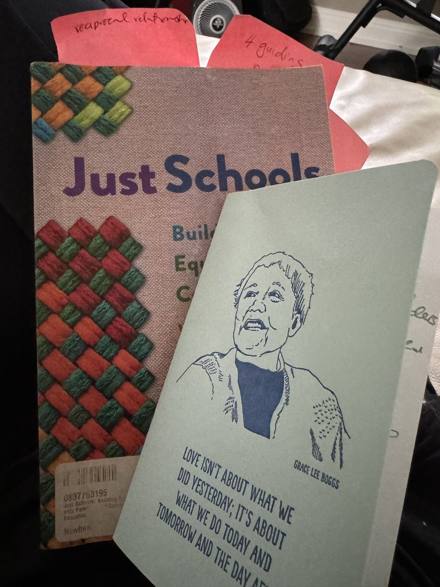 Rereading @prof_ishimaru “Just Schools” for the upteenth time and always learning something new! Thinking about non dominant families’ insight as lived theories toward justice!