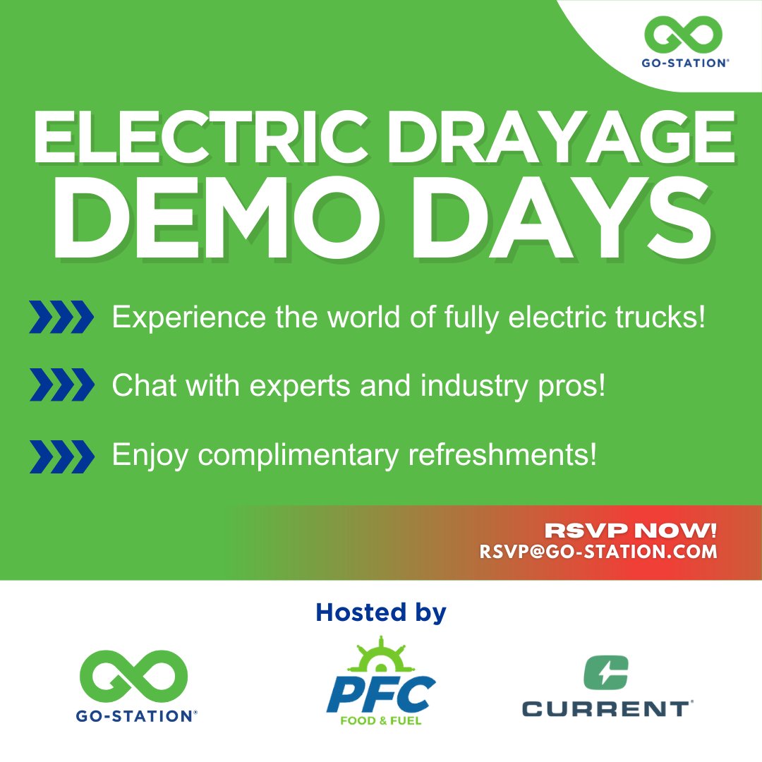 Electric Drayage Demo Days is May 9th & 10th in Savannah, GA. Experience the world of fully electric trucks, engage with industry leaders, and see the first all-electric container pull at the Port of Savannah!

RSVP: rsvp@go-station.com.
#ElectricFutures #Savannah #zeroemissions