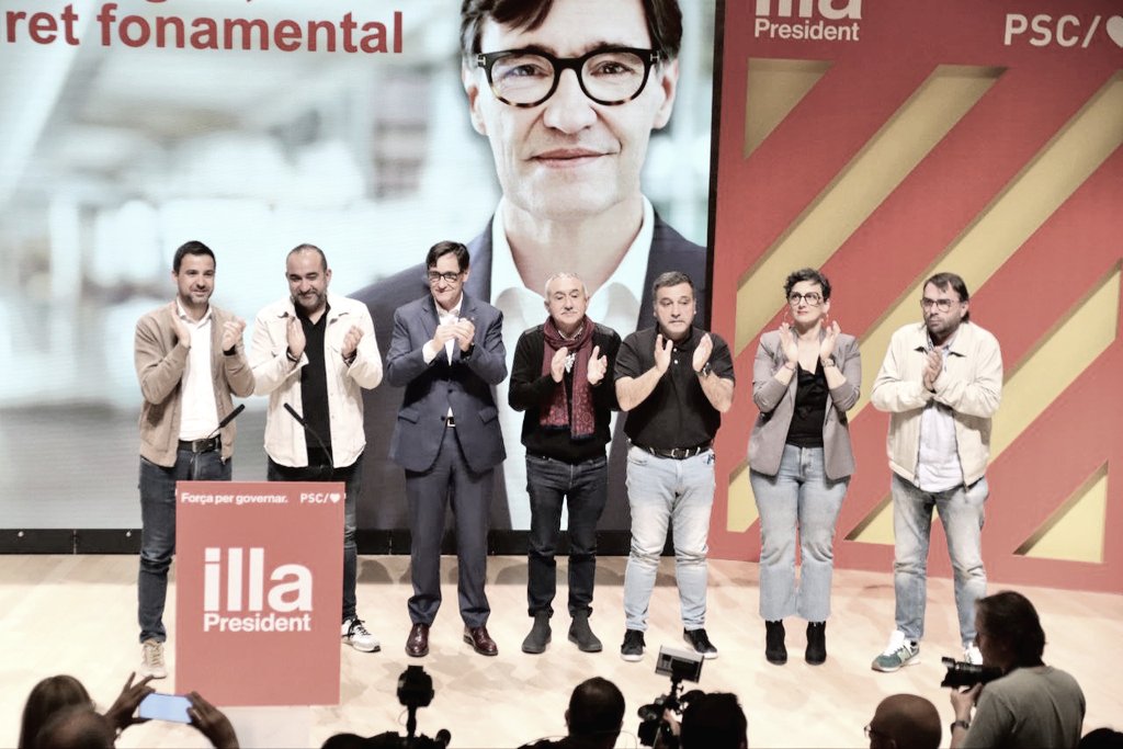 CGTCatalunya's tweet image. 🫠La plana major de CCOO i UGT fent campanya per el PSC. 
No fa falta dir gaire més.

Uniu-vos al sindicalisme de classe que només obeeix als seus afiliats, afilieu-vos al sindicalisme real.
Cgtcalunya.cat/afiliacio