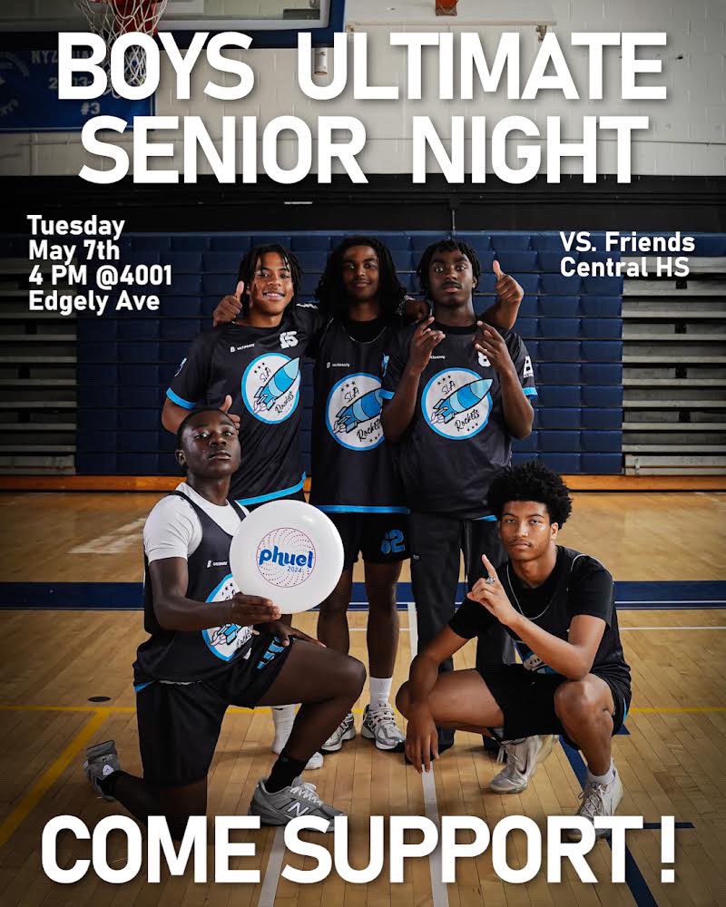 Come out and support the SLA Boys Ultimate team on Senior Night - 4pm on Tuesday against Friends Central — LET’S GO, ROCKETS!!!