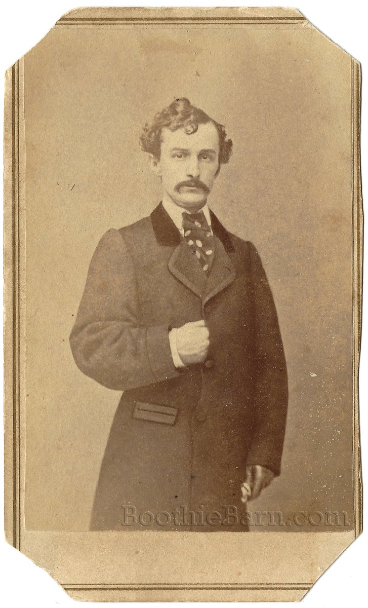 This is a photo of John Wilkes Booth, the alleged assassin of Abraham Lincoln Notice the hidden hand pose