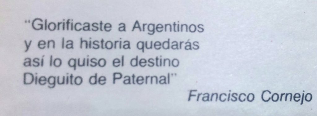 Lo dice El gran Francisco Cornejo, 1980. #DiegoEterno #ArgentinosJuniors #AAAJ