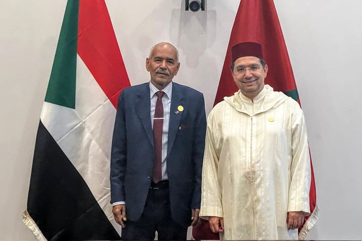 On the sidelines of the 15th Session of the Islamic Summit Conference, MFA Nasser Bourita held talks, today in Banjul, with the Acting Minister of Foreign Affairs of Sudan, Mr. Hussein Awad Ali.
#OICBanjulSummit #OBS2024