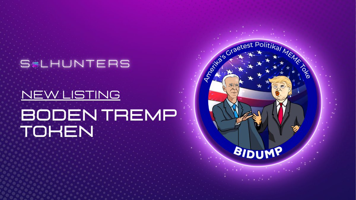 🟣 NEW SOLHUNTERS LISTING 🗳 Upvote for @Bidump2024 solhunters.com/coins/FVjTwEMb… 🛒 Use BonkBot to buy $BIDUMP t.me/bonkbot_bot?st… ⚠️ None of the displayed projects are for financial advice, and always do your own research! #Solana #SolanaMemecoin #Polish #BIDUMP