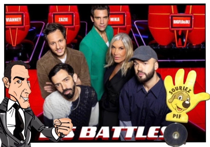 Wouah 💫 les cross battles hyper serrées de #TheVoice avec notre cher @nikosaliagas 🫶et les coachs @mikasounds, @bigfloetoli, @VianneyMusique & @Zazieonline PifGadget.fr 🎸