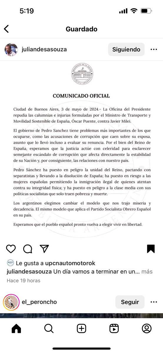 Este comunicado del gobierno es una muestra mas de la incompetencia y amateurismo de la cancilleria