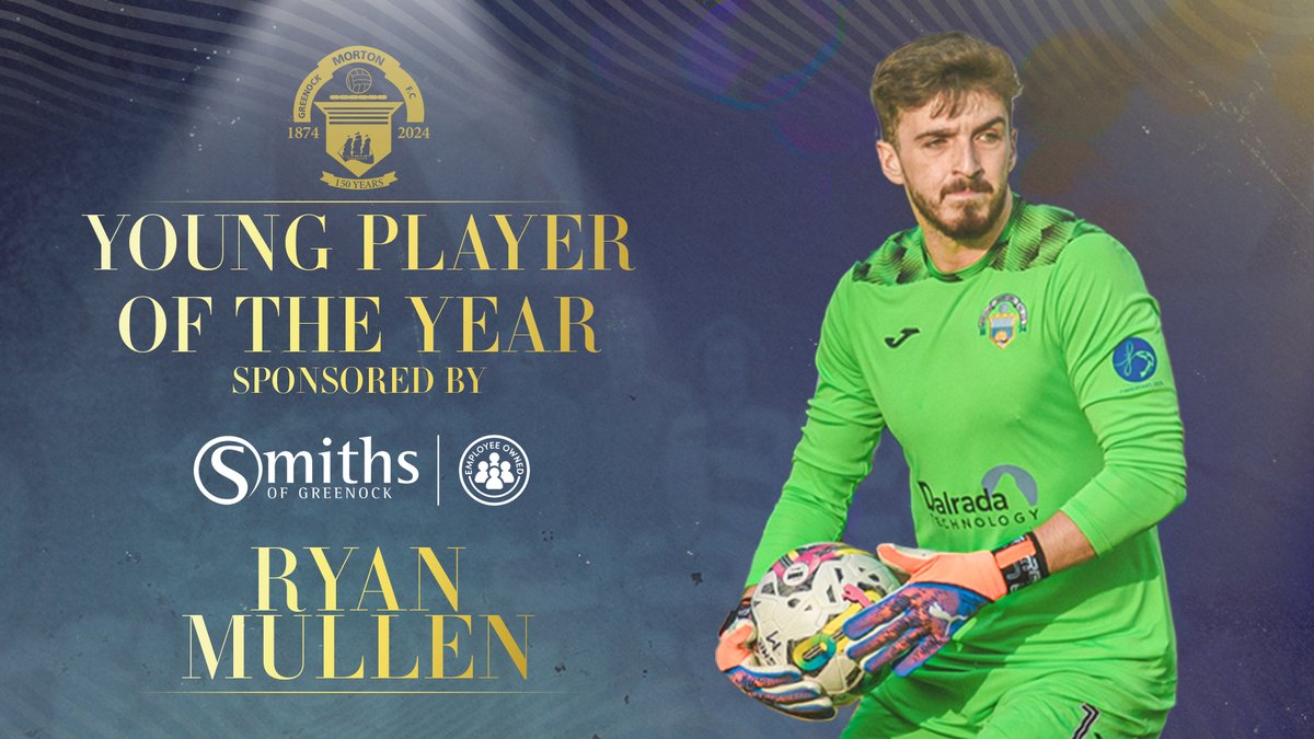 🏆 Congratulations to Ryan Mullen who has been named this season’s Young Player of the Year! 

Thank you to Smiths of Greenock who have sponsored this award.