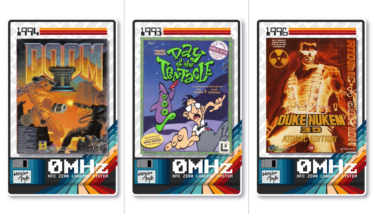 Had to revise the PC / 0MHz DOS collection #TapTo #Holo3DFX template some as a few of these PC box covers are a real PITA! So I added the year release on top with some color detail.