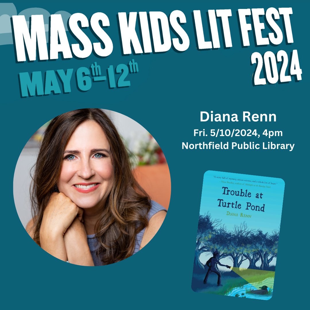 Dickinson Memorial Library in #northfieldma hosts #middlegrade #author @dianarenn at a #MassKidsLitFest #workshop re: TROUBLE AT TURTLE POND (@Fitzroy_Books)! Info: ow.ly/MGGA50Rwr8C #pioneervalley #STEM #nature #CenterForTheBook @MassLibAssoc @mblclibraries @NEIBAbooks