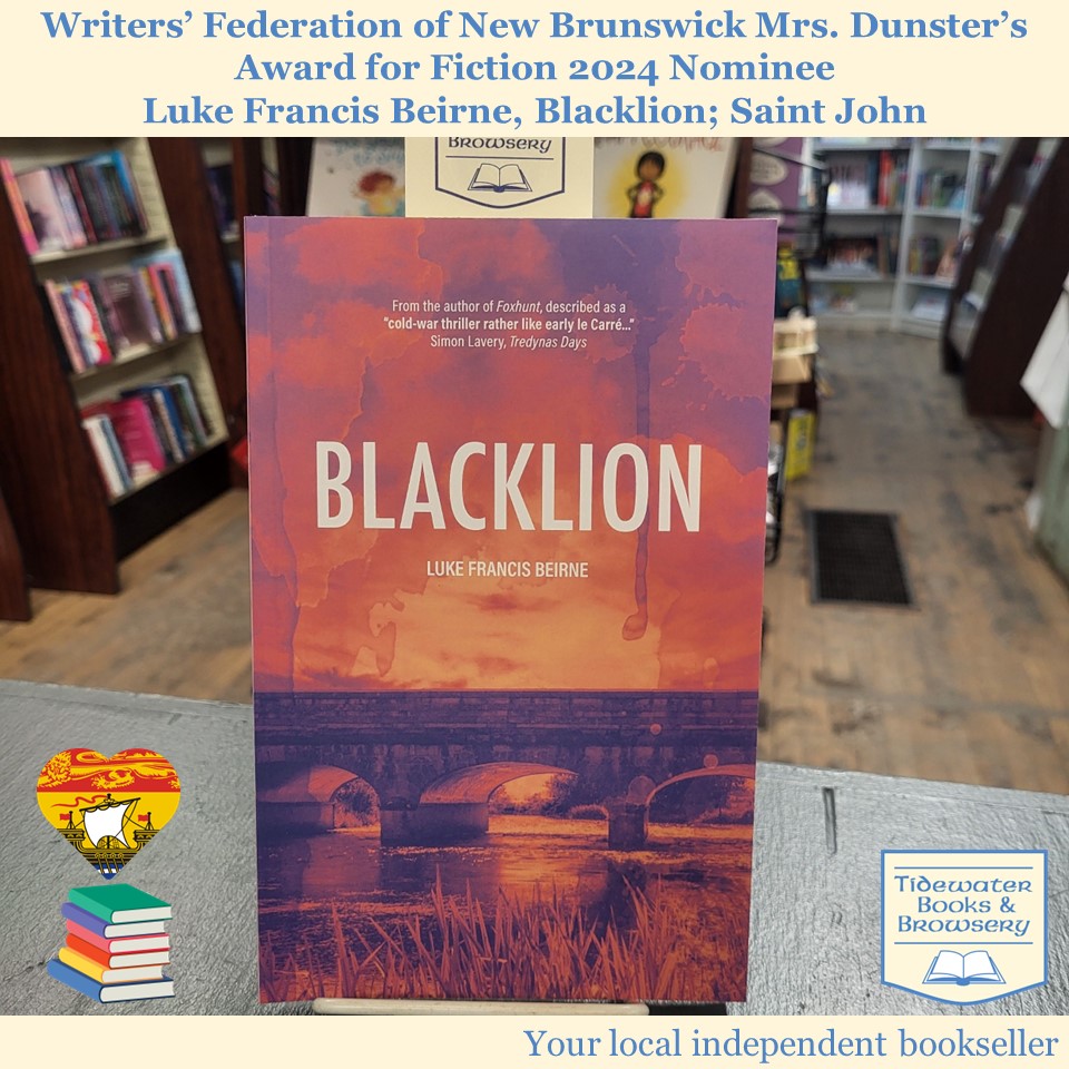 The other day we posted the 3 nominees for @WritersNB Mrs. Dunster’s Award for Fiction, today we take a closer loot at Blacklion by Luke Francis Beirne! 💕🇨🇦📚

Visit us in person or online at tidewaterbooks.ca! 💕🇨🇦📚

Baraka Books #IReadCanadian