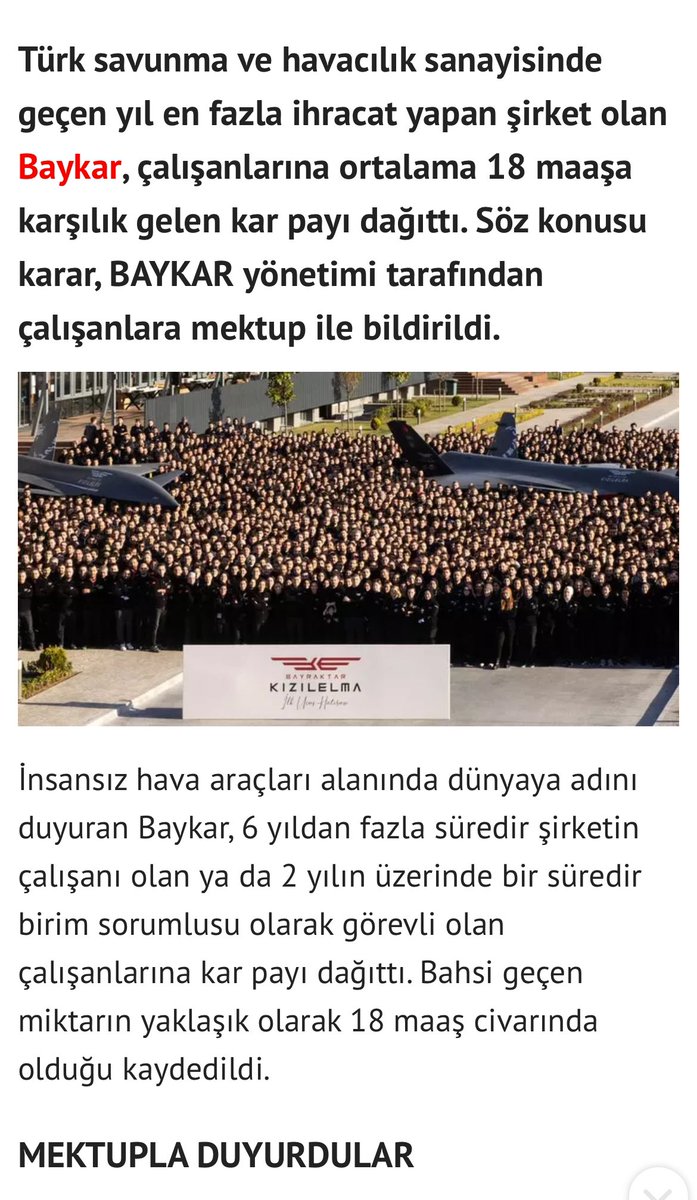 Tebrikler #baykar …👏👏👏
Darısı diğer Türk şirketlerine inşallah 🤷