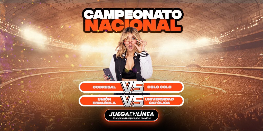 ¡DUELOS DE ALTO IMPACTO EN EL CAMPEONATO NACIONAL! ⬇️⚽️ COBRESAL V/S COLO COLO UNIÓN ESPAÑOLA V/ UNIVERSIDAD CATÓLICA Regístrate ahora en juegaenlinea.net y haz tu pronóstico #JUEGAENLINEA #CHILE #CAMPEONATONACIONAL