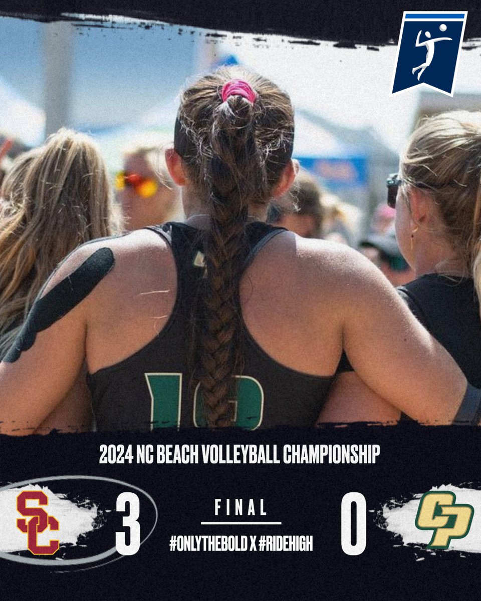 What a season for @calpolybeach, as their postseason run ends in the semifinals of the NC Beach Volleyball Championship. #OnlyTheBold x #RideHigh x #NCAABEACHVB