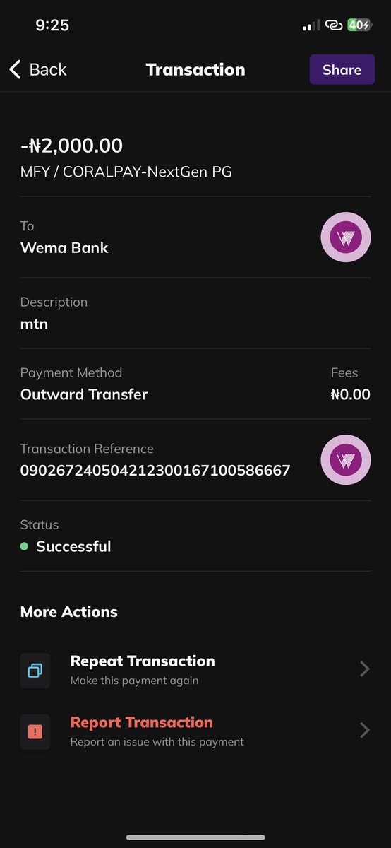@kudahelp_ng I bought a data bundle using the myMTN app and I wasn’t credited,kindly look into the transaction and reverse the money to my account