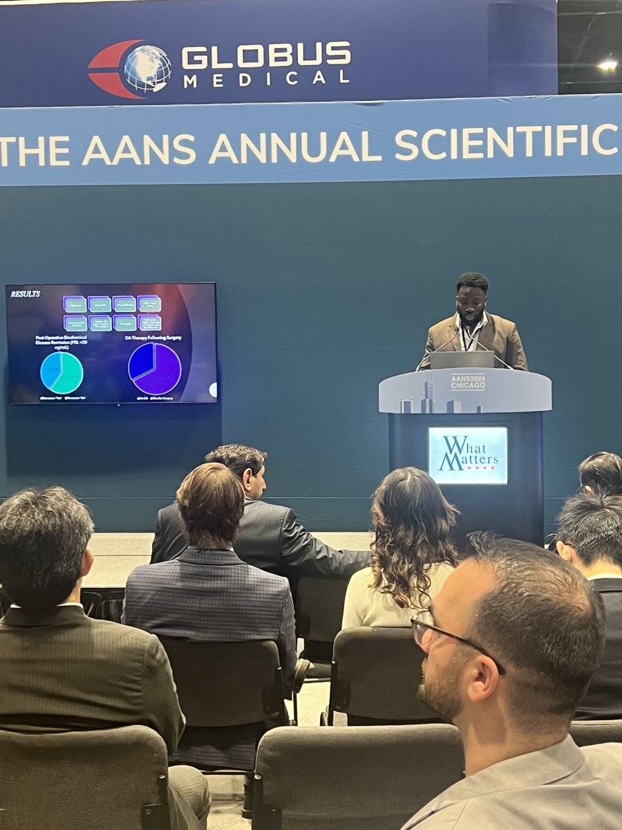 We would like to highlight some of the great work being presented TODAY at #AANS2024! In case you missed it, here’s some snapshots of Ogechukwu Ariwodo! #nsgy #diversity #WhatMatters