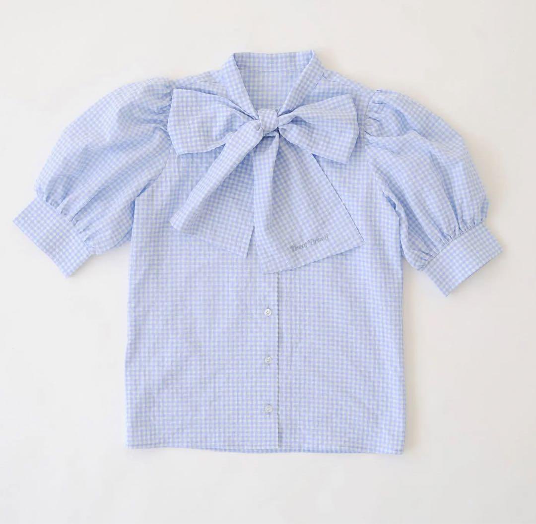 💜#乃木坂46 #伊藤理々杏 ちゃん着用 ■ treat urself  Kitty gingham check ribbon tie blouse ┈┈┈┈┈┈┈┈┈ #ririagram #ミーグリ