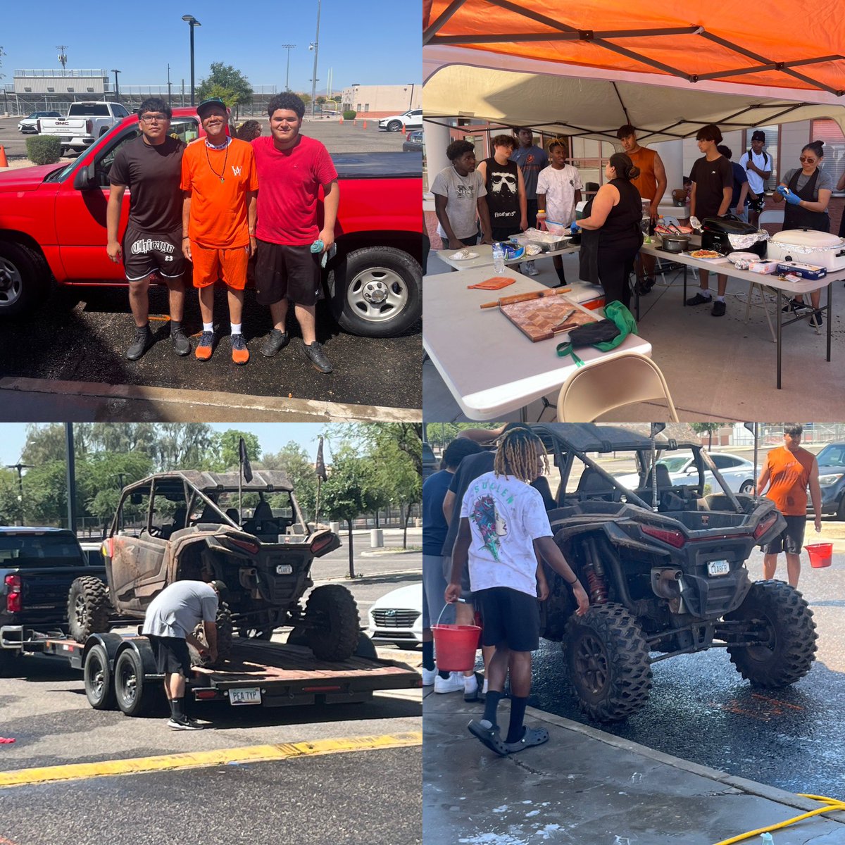 Great day for AZTECS . Thank you to Booster club and parents that help make great tasting Navajo TACOS. All the players and coaches dgreat job washing cars. AZTECS RISING @coppercanyon_aztecs @copperjag @ccaztec @aztecstugo