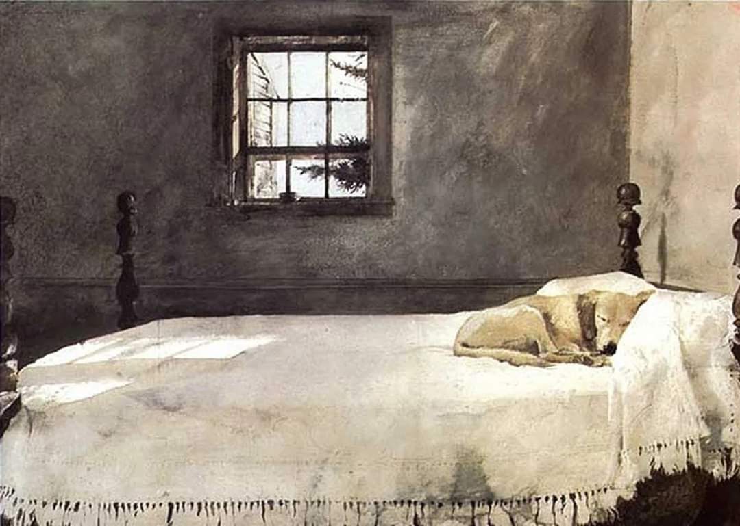 Andrew Wyeth, Master bedroom, 1965 🧡🐕